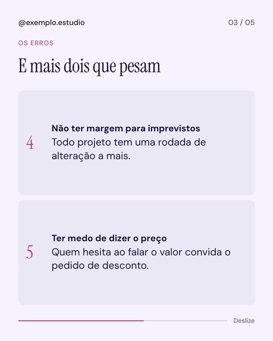 Slide 3: mais dois erros que pesam