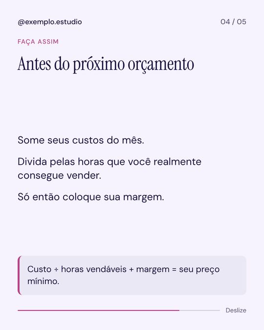 Slide 4: antes do próximo orçamento, faça a conta