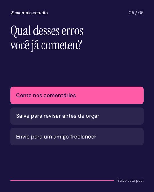 Slide 5: qual desses erros você já cometeu?